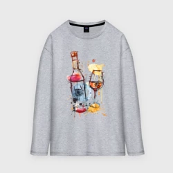 Женский лонгслив oversize хлопок Винишко арт