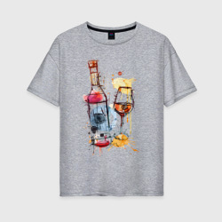 Винишко арт – Женская футболка хлопок Oversize с принтом купить со скидкой в -16%
