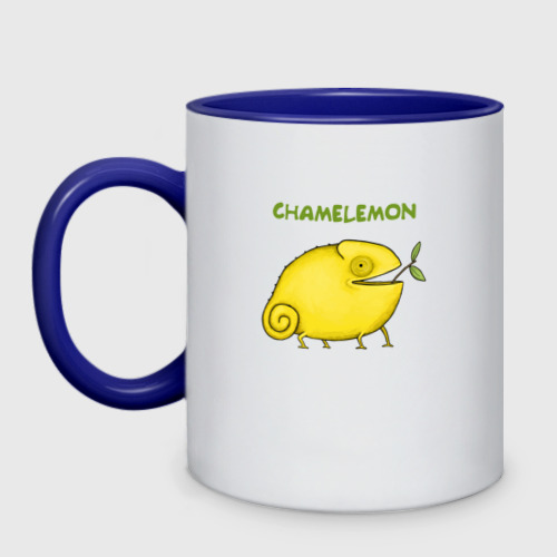 Кружка двухцветная Chamelemon, цвет белый + синий