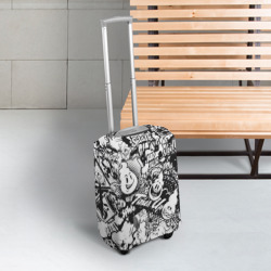 Чехол для чемодана 3D Черно-Белое Граффити - фото 2