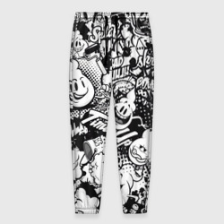 Мужские брюки 3D Черно-Белое Граффити