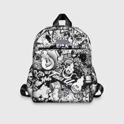 Детский рюкзак 3D Черно-Белое Граффити