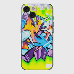 Чехол для iPhone 15 силиконовый с защитой камеры Неоновая кислота