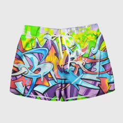 Женские шорты 3D Неоновая кислота