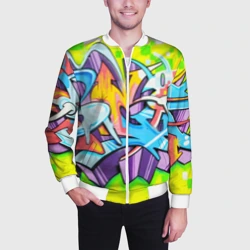 Мужской бомбер 3D Неоновая кислота - фото 2