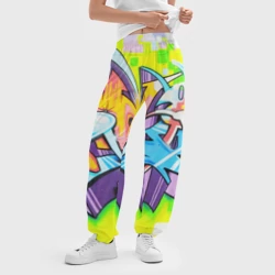 Женские джоггеры оверсайз 3D Неоновая кислота - фото 2