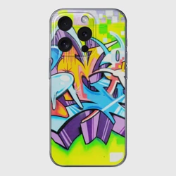 Чехол для iPhone 15 Pro Max силиконовый с защитой камеры Неоновая кислота