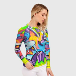 Женский рашгард 3D Неоновая кислота - фото 2