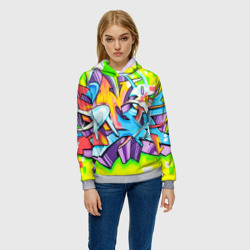 Женская толстовка 3D Неоновая кислота - фото 2