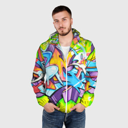 Мужская ветровка 3D Неоновая кислота - фото 2