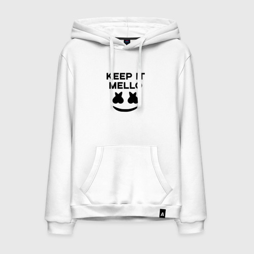 Мужская толстовка хлопок KEEP IT MELLO (Marshmello), цвет белый