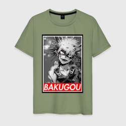 Мужская футболка хлопок Bakugou monochrome