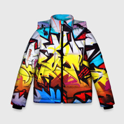 Зимняя куртка для мальчиков 3D Неоновые надписи