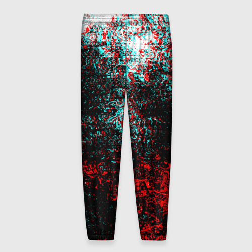 Мужские брюки 3D Брызги красок glitch, цвет 3D печать - фото 2