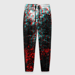 Мужские брюки 3D Брызги красок glitch