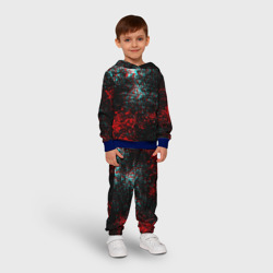 Детский костюм с толстовкой 3D Брызги красок glitch - фото 2