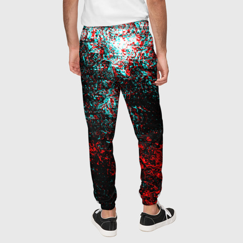 Мужские брюки 3D Брызги красок glitch, цвет 3D печать - фото 5