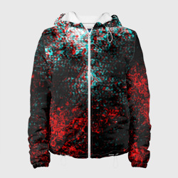 Женская куртка 3D Брызги красок glitch