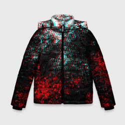 Зимняя куртка для мальчиков 3D Брызги красок glitch
