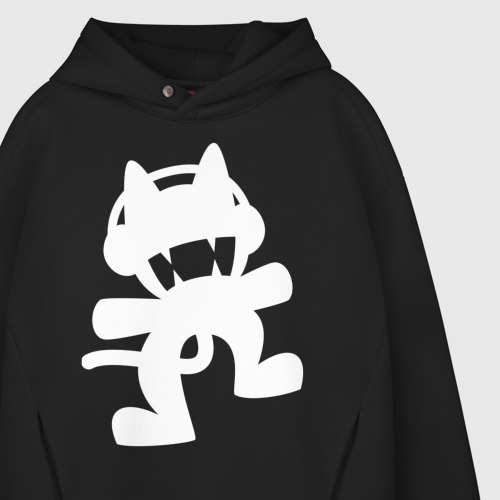 Мужское худи Oversize хлопок Monstercat, цвет черный - фото 4