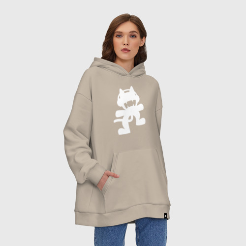 Худи SuperOversize хлопок Monstercat, цвет миндальный - фото 4