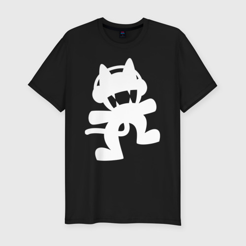 Мужская футболка хлопок Slim с принтом Monstercat, вид спереди #2