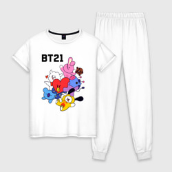 Женская пижама хлопок BT21 Mascots