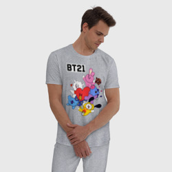 Мужская пижама хлопок BT21 Mascots - фото 2