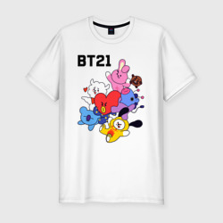 Мужская футболка хлопок Slim BT21 Mascots