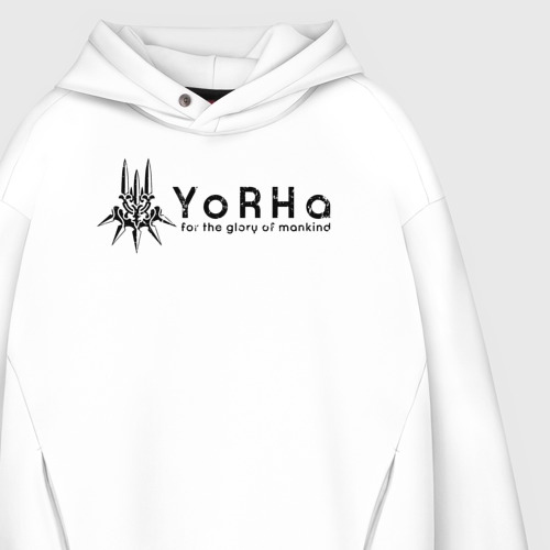 Мужское худи Oversize хлопок YoRHa Logo - фото 4