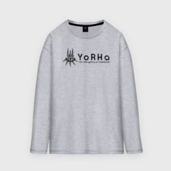 Мужской лонгслив oversize хлопок YoRHa Logo