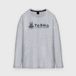 Женский лонгслив oversize хлопок YoRHa Logo