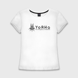 Женская футболка хлопок Slim YoRHa Logo