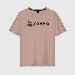 Женская футболка хлопок Oversize YoRHa Logo