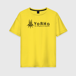 Женская футболка хлопок Oversize YoRHa Logo