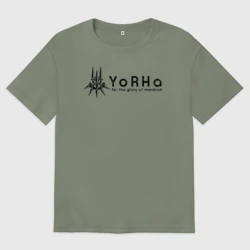 Женская футболка хлопок Oversize YoRHa Logo