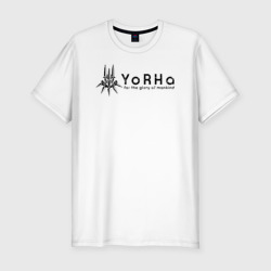 Мужская футболка хлопок Slim YoRHa Logo