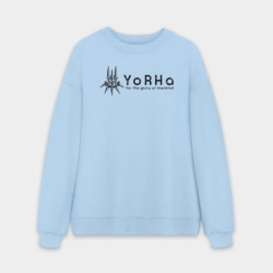 Мужской свитшот oversize без начеса хлопок YoRHa Logo