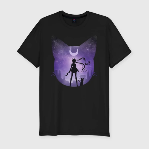 Мужская футболка хлопок Slim Pretty Soldier Sailor Moon