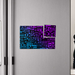 Плакат с принтом Неоновые логотипы игр для любого человека, вид спереди №4. Цвет основы: белый