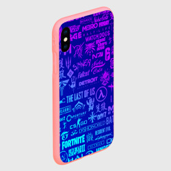 Чехол для iPhone XS Max матовый Логотипы игр - фото 2