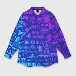 Женская рубашка oversize 3D Логотипы игр