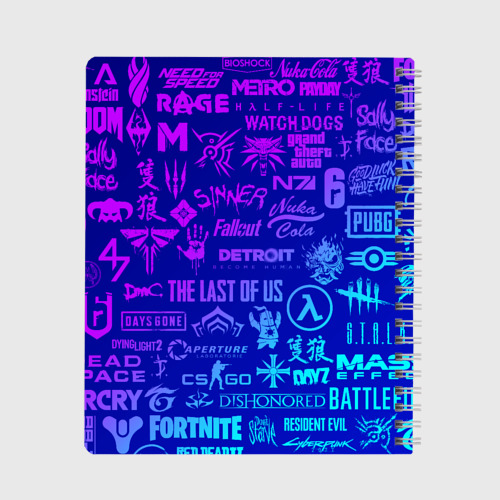 Тетрадь Логотипы игр, цвет клетка - фото 2
