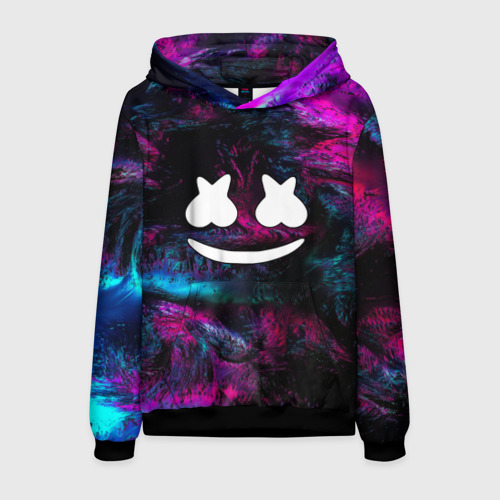 Мужская толстовка 3D Marshmello NEON Фото 01 Мужская толстовка 3D Marshmello NEON Фото 01
