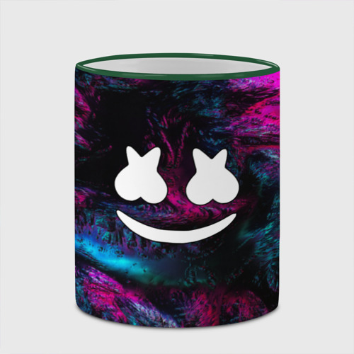 Кружка с полной запечаткой Marshmello neon, цвет Кант зеленый - фото 4