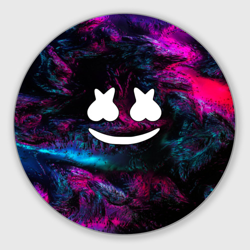 Коврик для мышки круглый Marshmello NEON Фото 01 Коврик для мышки круглый Marshmello NEON Фото 01