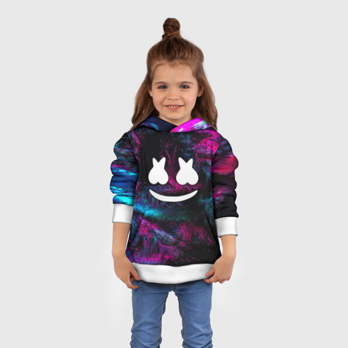 Детская толстовка 3D Marshmello NEON Фото 01 Детская толстовка 3D Marshmello NEON Фото 01