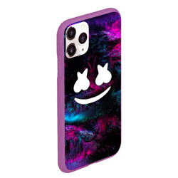 Чехол для iPhone 11 Pro Max матовый Marshmello neon - фото 2