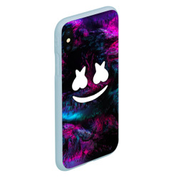 Чехол для iPhone XS Max матовый Marshmello neon - фото 2