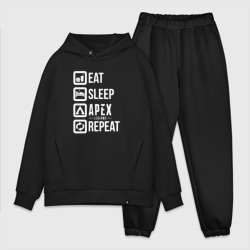 Мужской костюм oversize хлопок EAT - sleep - Apex - repeat